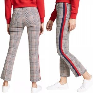 MOTHER The Insider Ankle Plaid Pants Size 24